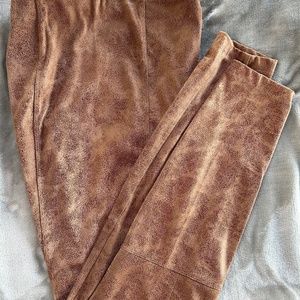 Two pairs Lysse buffed faux suede women’s leggings size L. Like new, barely worn